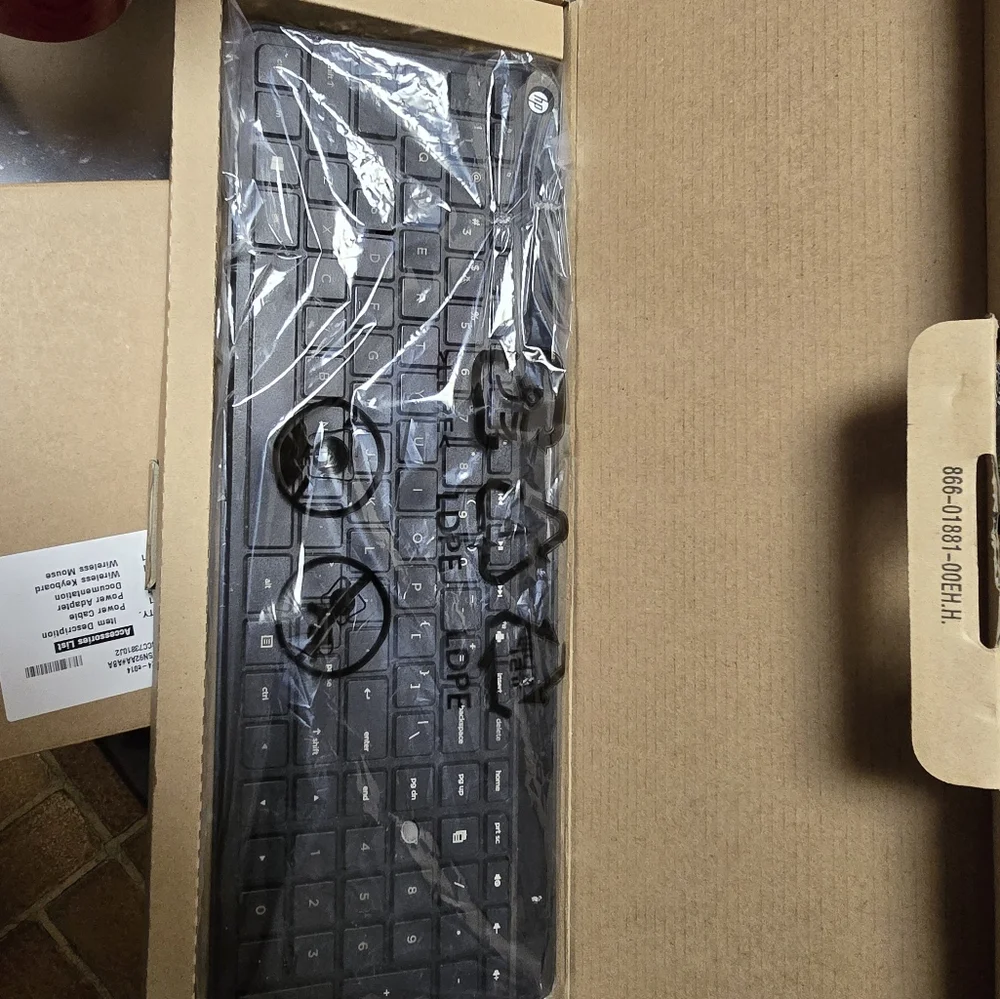 Computer keyboard and mouse
